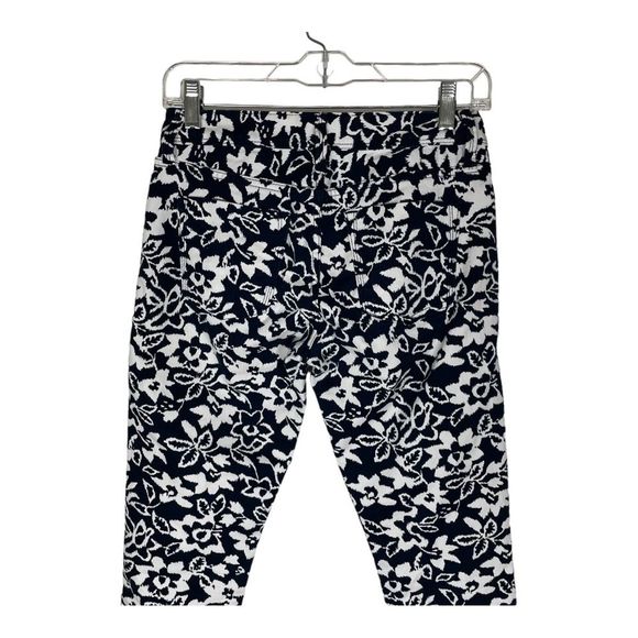 Banana Republic Navy Blue White Floral Denim Skinny Jeans Size‎ 25 - Picture 5 of 12